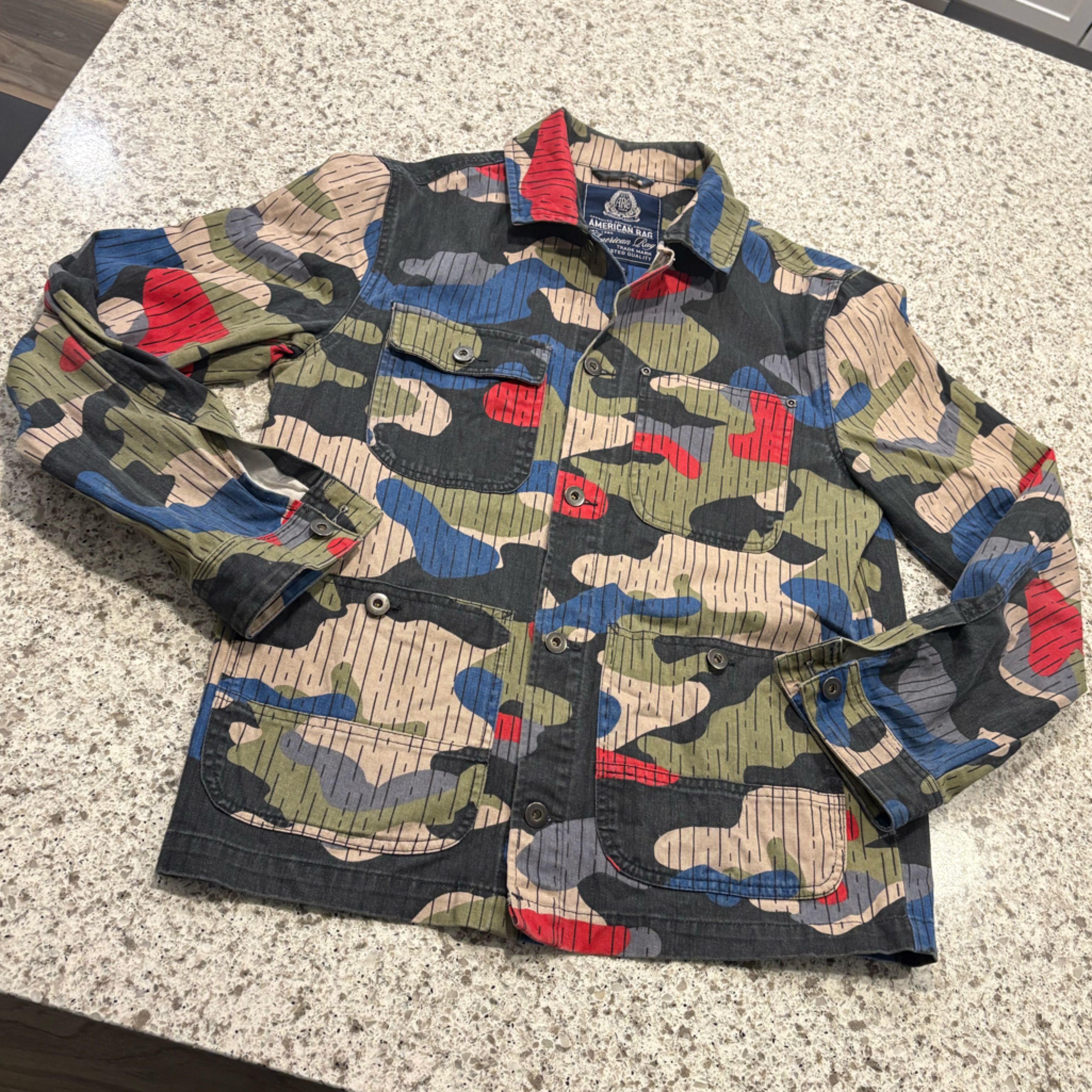 Multi-Colored Camo Jacket/Top